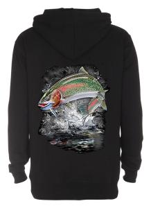 Hoodie med fiskemotiv