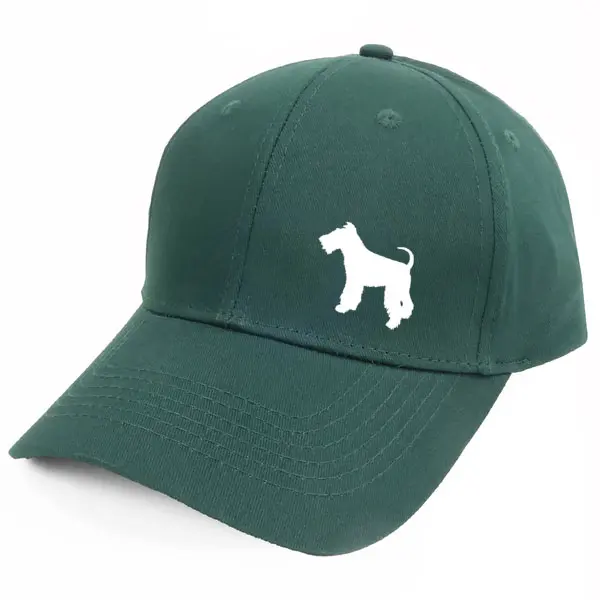 Keps med en Strävhårig Foxterrier