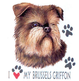 T-shirt i barnstorlek med Griffon Bruxellois