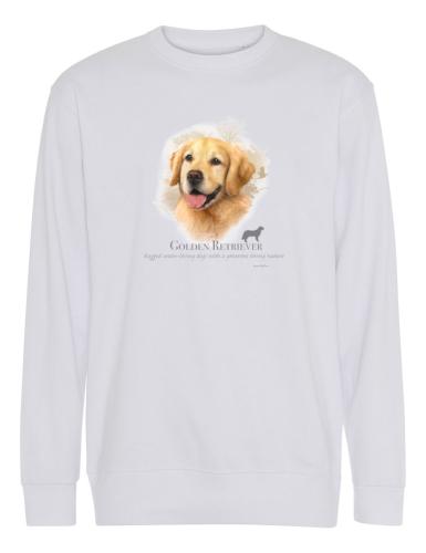 Collegetröja med Golden Retriever