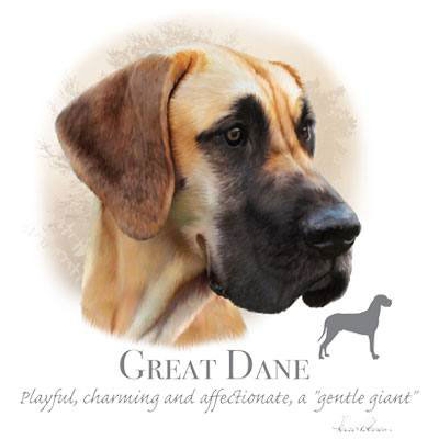 T-shirt med Grand Danois