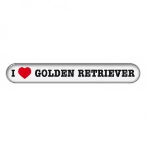 Dekal " I Love" Golden Retriever