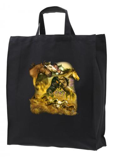 Tygkasse med hästmotiv