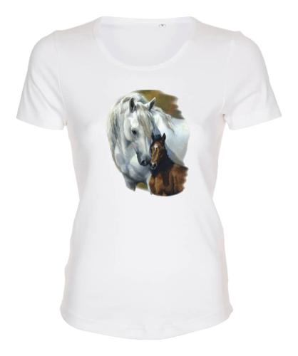 Figursydd t-shirt med hästmotiv