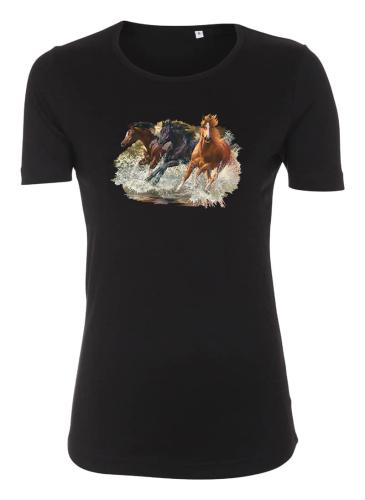 Figursydd t-shirt med hästmotiv