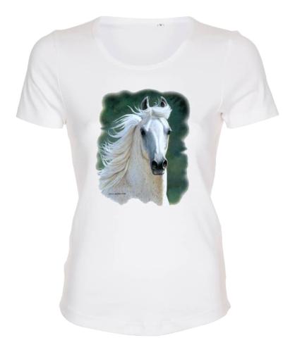 Figursydd t-shirt med hästmotiv