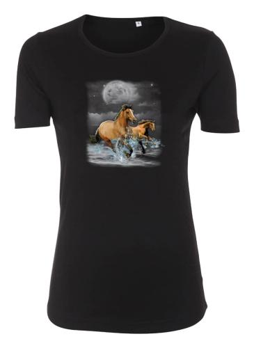 Figursydd t-shirt med hästmotiv