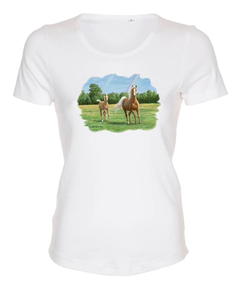 Figursydd t-shirt med hästmotiv