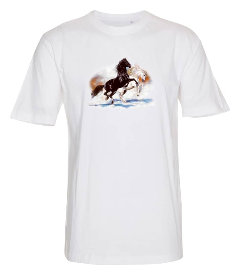 T-shirt i barnstorlek med ett Hästmotiv