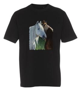 T-shirt med hästar