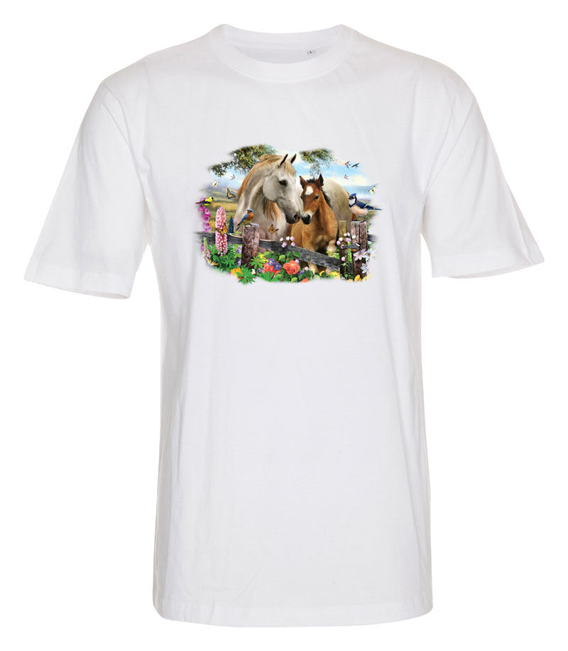 T-shirt med Häst med Föl