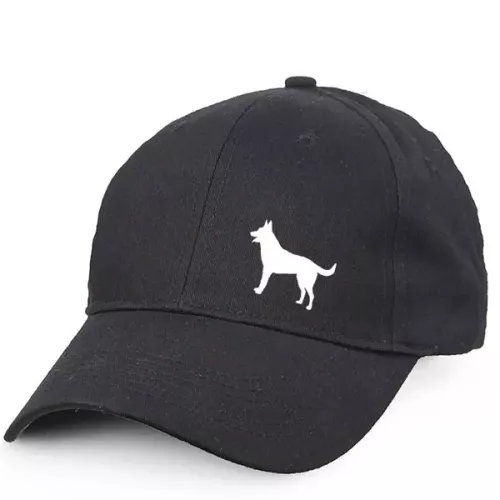 Keps med en Hollandse Herdershond