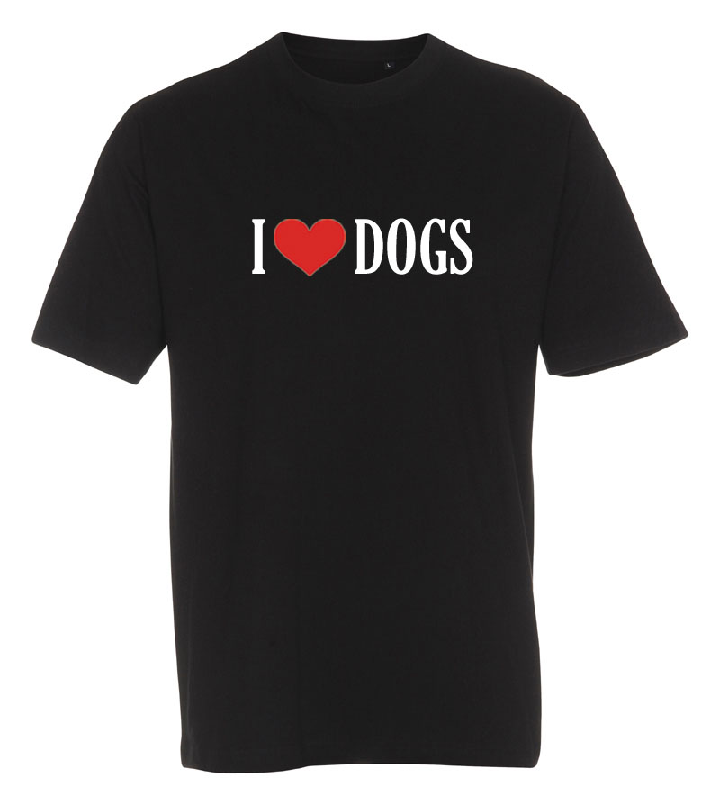 T-shirt I "Love"  DOGS