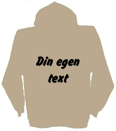 Huvjacka med egen text stil 1