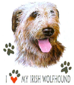 Figursydd T-shirt med Irländsk Varghund