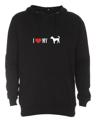 Hoodie med Jack Russel Terrier