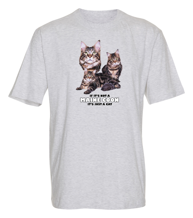 T-shirt med Maine Coon