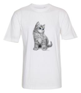 T-shirt med Blåögd Katt