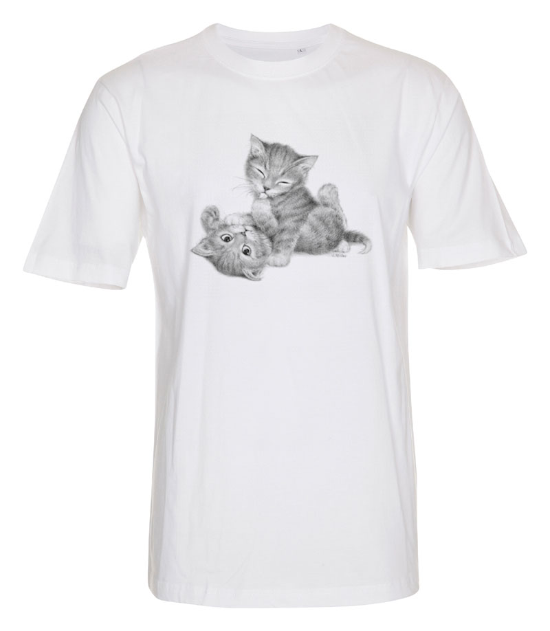 T-shirt med lekande Kattungar