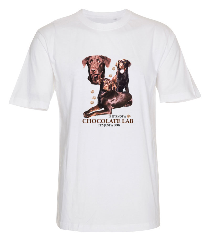 T-shirt med Labrador Brun