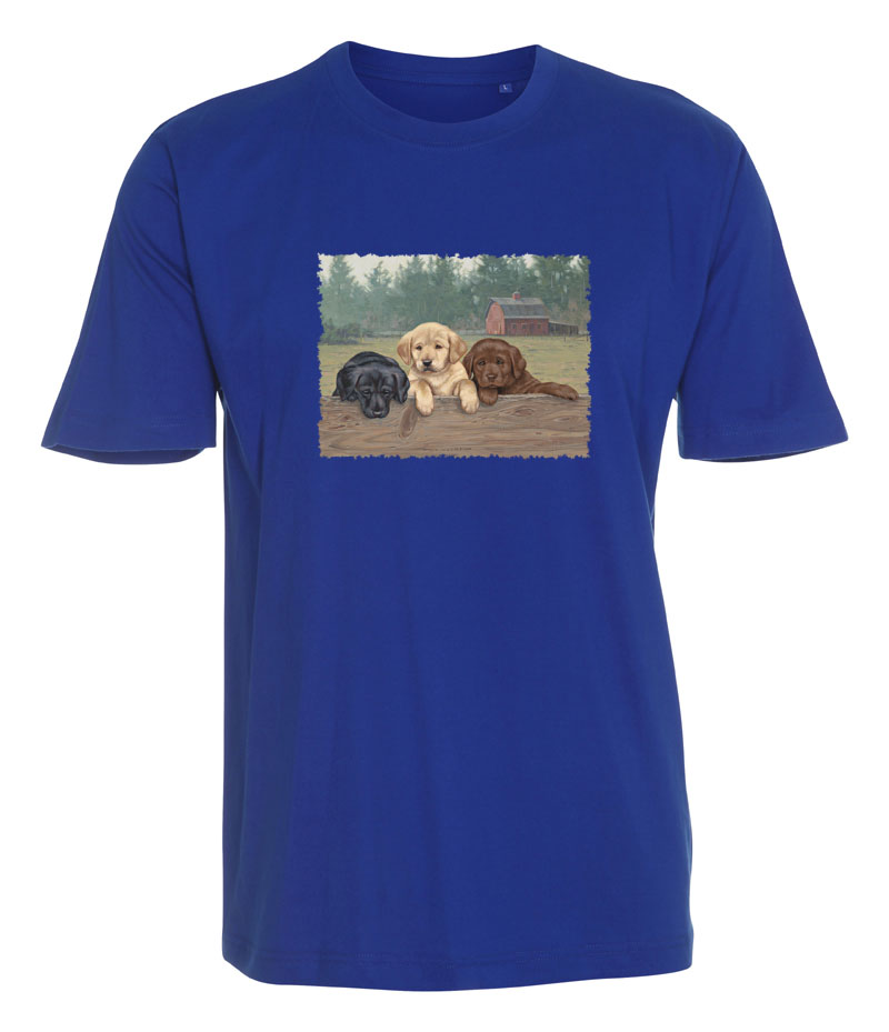 T-shirt med Labradorvalpar