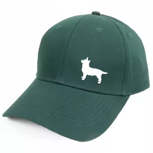 Keps med en Lancashire Heeler