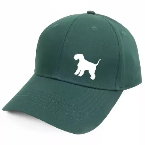 Keps med en Lakelandterrier