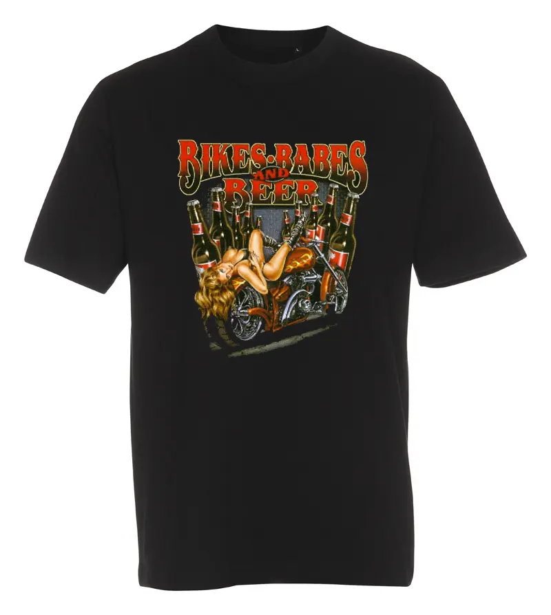 T-shirt Bikes Babes and Beer