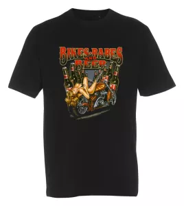 T-shirt Bikes Babes and Beer