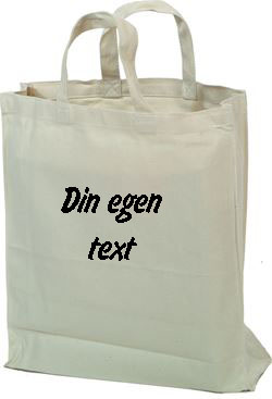 Tygkasse med egen text stil 1