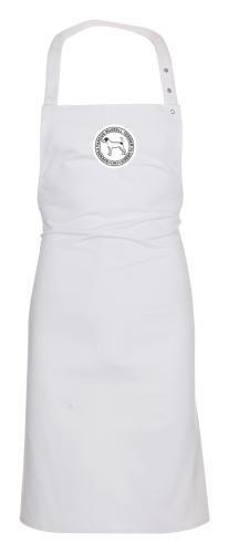 Förkläde med klubbens logga