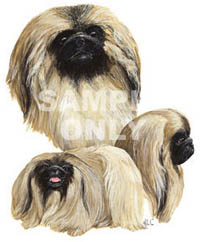 Tygkasse med Pekingese