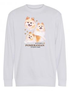 Collegetröja med Pomeranian