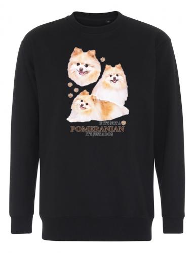 Collegetröja med Pomeranian
