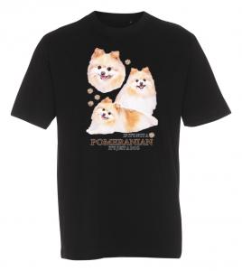 T-shirt med Pomeranian