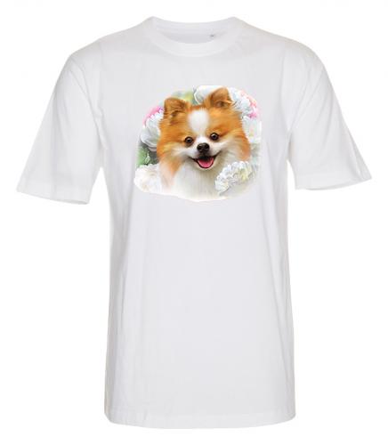 T-shirt med Pomeranian
