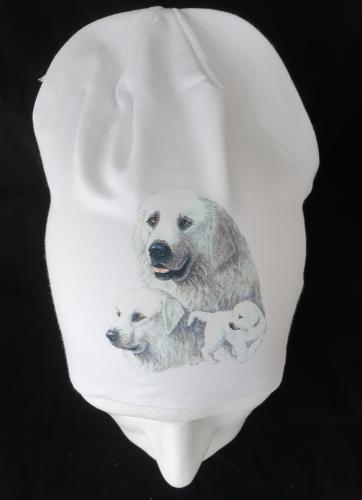 Mössa med Pyrenéerhund