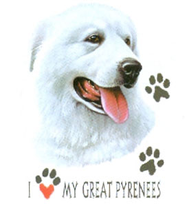 T-shirt med Pyreneérhund