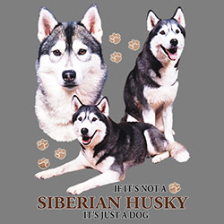 Figursydd t-shirt med Siberian Husky