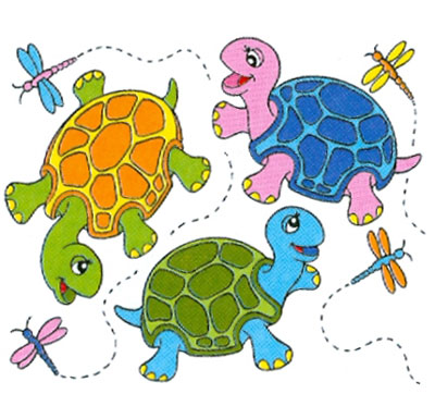 T-shirt i barnstorlek med sköldpaddor