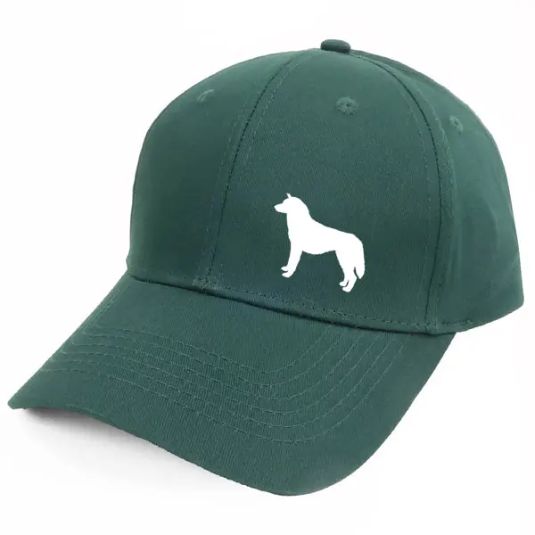 Keps med en Siberian Husky