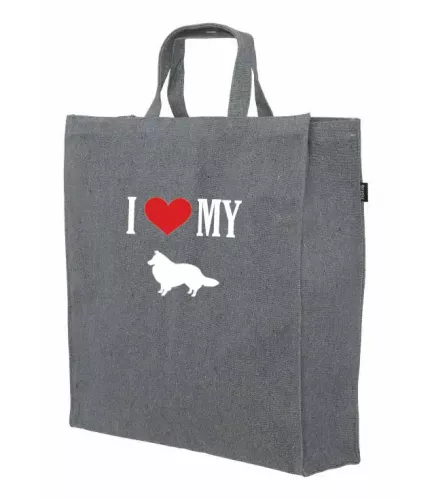 Shoppingkasse med Shetland Sheepdog