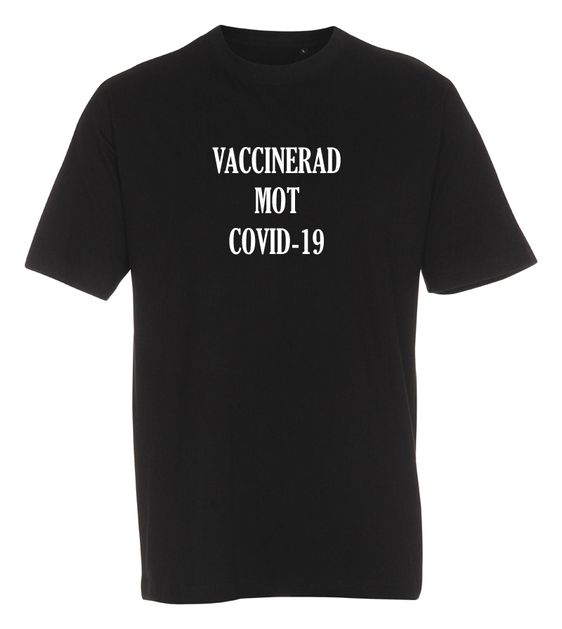 T-shirt " VACCINERAD MOT COVID-19"