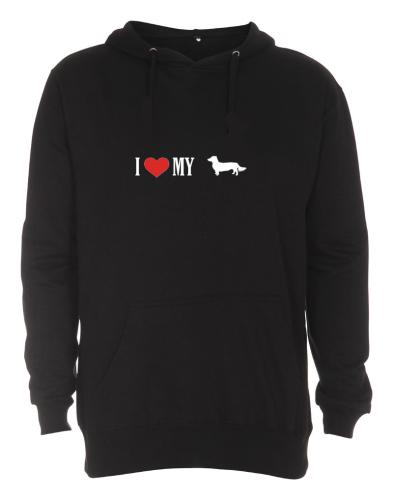 Hoodie med Tax Långhårig