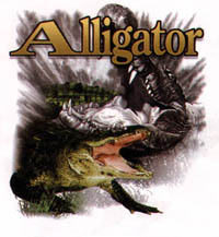 Figursydd T-shirt med Alligator