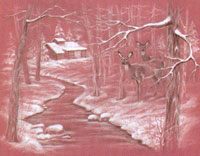 Collegetröja med Hjortar