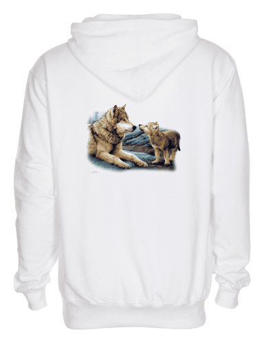 Luvtröja med vargmotiv