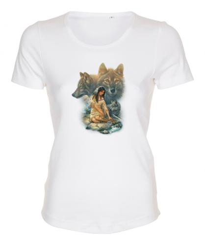 Figursydd t-shirt med Vargmotiv