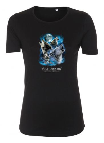 Figursydd T-shirt med vargmotiv