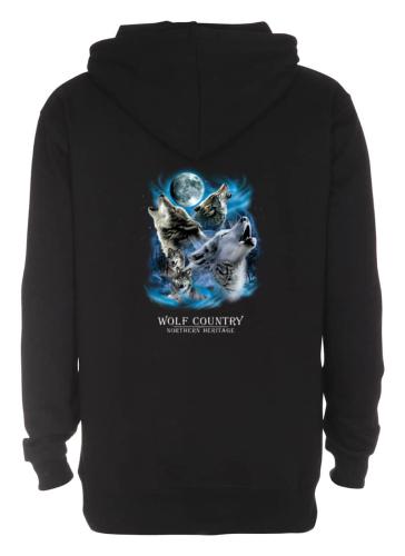 Luvtröja med vargmotiv